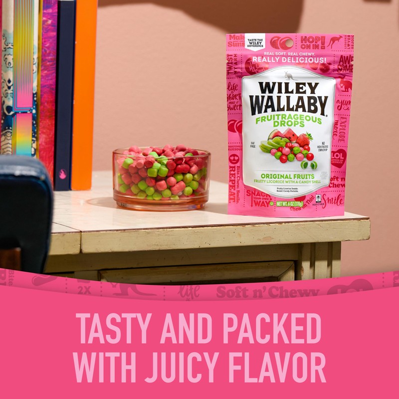 Wiley Wallaby 6 oz. Fruitrageous Drops Original Fruits Gourmet Australian