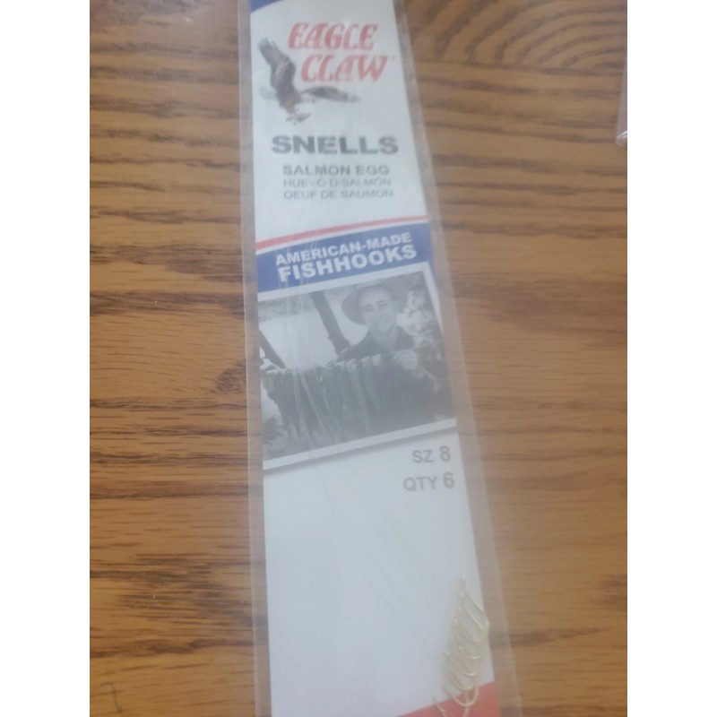 Eagle Claw Salmon Egg Hook Size 8 Qty 6 Eagle