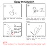 Metaliby 6 Pack Towel Hooks for Bathrooms Wall Mounted, Polished