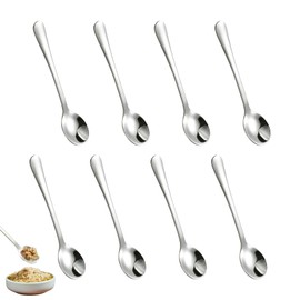 Set of 8 Espresso Spoons, Small Spoons, Tea Spoons, Coffee Spoons, Stainless Steel, Espresso Spoons, Mini Latte Macchiato Spoons, Espresso Spoons, Spice Spoons, Egg Spoons, Tiny for Spice Jars