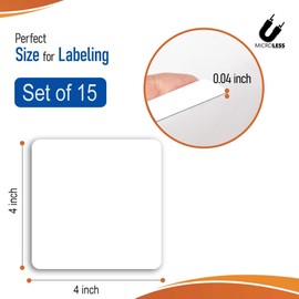Microless Dry Erase Magnetic Label 4 x 4 inch