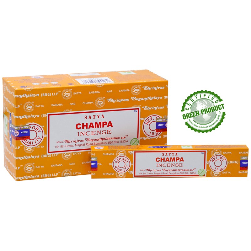 EARTH Satya Champa Incense Sticks 15 GMS (Pack of 12)