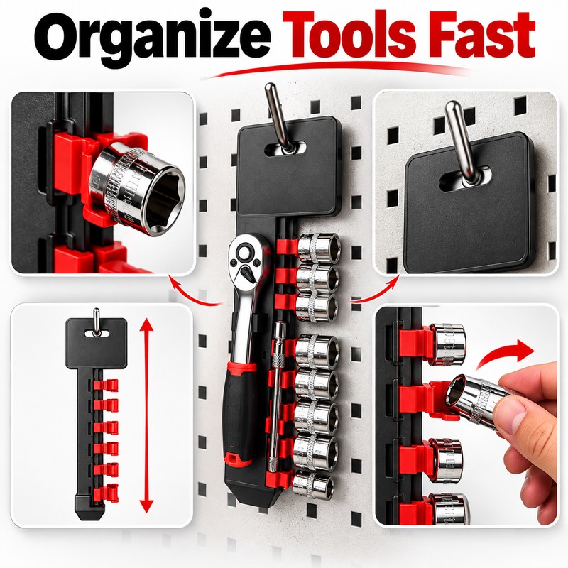 12-Piece 1/4-Inch Ratchet Socket Wrench Set – 72-Tooth Reversible Ratchet