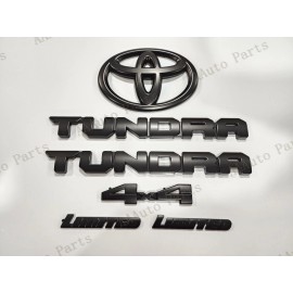 Toyota Front Logo TUNDRA Limited 4x4 Matte BLACKOUT EMBLEM BADGE OVERLAYS 2022+ Tundra