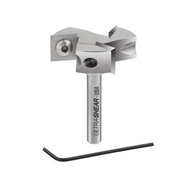 Ultra-Shear Spoilboard Surfacing Router Bit, 1-1/2" CD, 1/4" SH, 3 Flute Carbide Insert CNC Bit for Slab Flattening, Planing, Milling