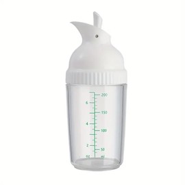 Salad Dressing Shaker Container, Pour Spout, LeakprooF, Dishwasher Safe, Homemade Oil and Vinegar Salad Dressing Bottle Mixer Dispenser (White)