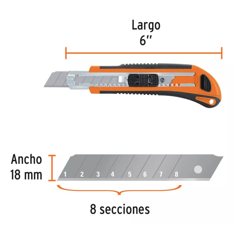 Truper Cutter 6 Pulgadas Con Grip Navaja De Acero Truper