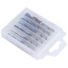 6pcs Spiral Tap Drill Bit Set Blue Plating Coating Hex