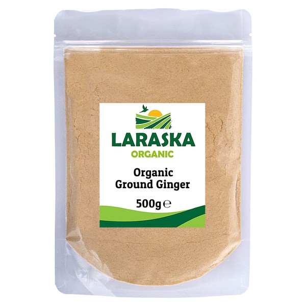 Organic Ground Ginger 500g - Organic Ginger Root Powder, Perfect for Cooking, Baking Gingerbread, Curries, Smoothies,Tea
