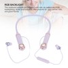 Neckband Earbuds IPX5 Bluetooth 5.3 Wireless Cat Pattern RGB Backlight