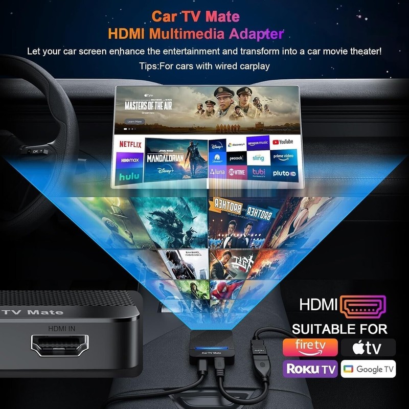 MTY Car TV Mate-HDMl Multimedia Adapter for Fire TV Stick/Google