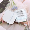 DesignSter Ring Box for Wedding Ceremony Square 3 Slots Velvet