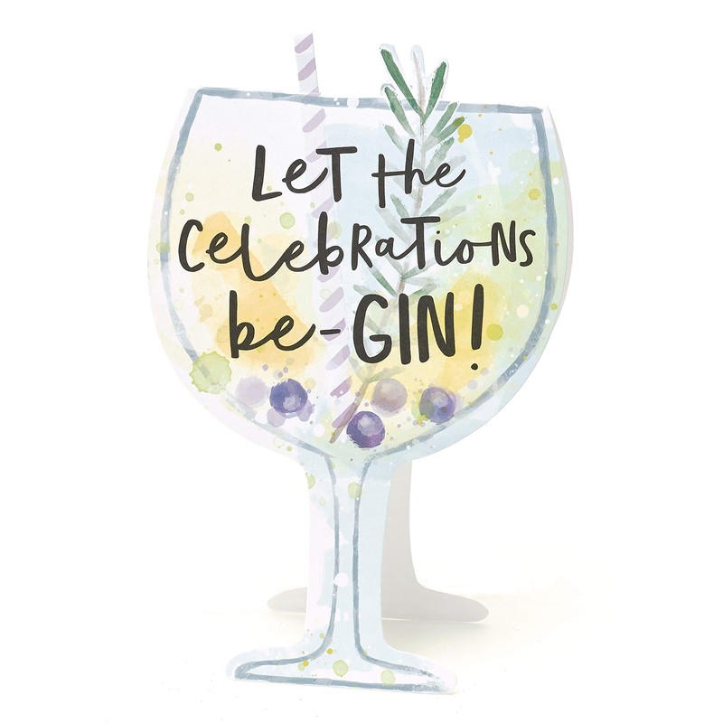 UK Greetings Birthday Card for Her/Friend - Gin Design