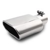 A-KARCK Rectangle Exhaust Tip 2.5" Inlet, Polished Square Exhaust Tailpipe