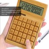 Bamboo Calculator Solar Powered Battery Powered Eco Friendly Function Calculator