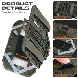 WYNEX Tactical Plate Carrier Phone Mount Molle Vest Accessories Cell Phone Chest Holder for Screen Size 4.7"-6.7"