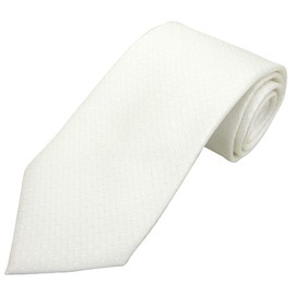 FORMAL Formal Necktie, Made in Japan, 100% Silk, Ceremonial Occasions, White, white-2 plaid