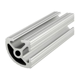 8020, 1012, 10 Series, 1 Inch x 1 Inch Aluminum Half Arc Quarter Round Extrusion 80/20 T Slotted Rail Profile (Clear Anodize, 36" Long)