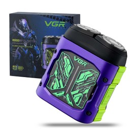 VGR 344 Mini afeitadora eléctrica para hombre, con cabezales magnéticos de doble rotación para facilitar la limpieza, afeitadora de viaje compacta para la cara con IPx6 resistente al agua, carga USB