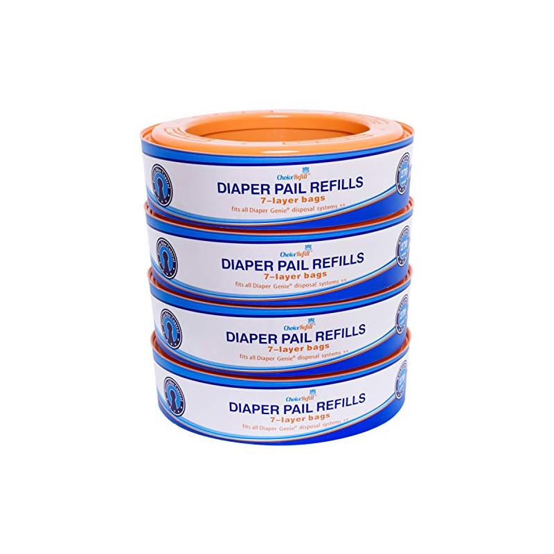 Compatible con cubos Diaper Genie, paquete de 4, 1080 unidades
