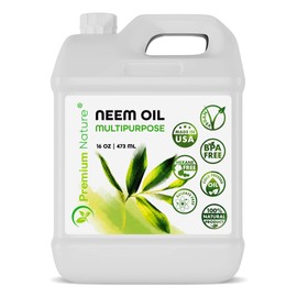 Premium Nature Nature Aceite de Neem para Plantas de Interior y Exterior.
