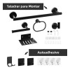 Burkey Set De Accesorios Para Baño Juego Toallero Bano Negro