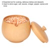 Sour Jujube Wood Condiment Jar Japanese Safe Dustproof Classic Flip
