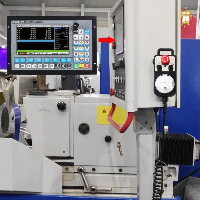 CNCTOPBAOS CNC 5 Axis MPG Pendant Handwheel,with 15-Pin Connector Emergency