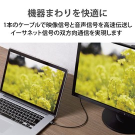 Elecom ECDH-HD14SS03BK HDMI Cable, 11.8 inches (30 cm), Supports 4K x 2K, Super Slim, Environmental Friendly Simple Packaging, Black