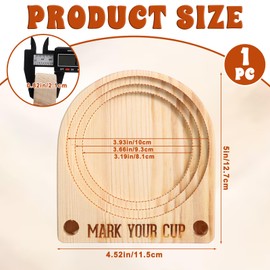 YBEATY Cup Holder with Marker Slot Mark Your Cup Drink Up Holder Wooden Party Cups Holders Organizer Holiday Hosting Essential for Disposable Cups Sizes Kitchen Countertop Picnic Social Gathering