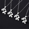 Yocoyee Multi Puzzles Best Friends Forever Necklaces Stainless Steel Engraved
