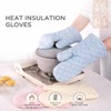 FORBAKE Heat Resistant Oven Mitts, 2-Pack (Individually Wrapped), Quilted Cotton