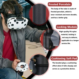 2 Pack VR Tripod Stand for Base Station HTC Vive Valve Index Rift Sensor Stand Aluminum Alloy VR Base Station Stand Accessories Base Station Mount (Black-2 Pack)