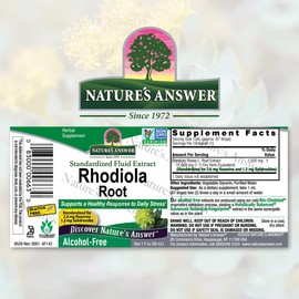 Nature's Answer Rhodiola Root 1 Ounce ( 2 Pack ) | Super Concentrated Herbal Supplement | Helps Aid & Reduce Stress | Alcohol-Free, Gluten-Free and Kosher Certified