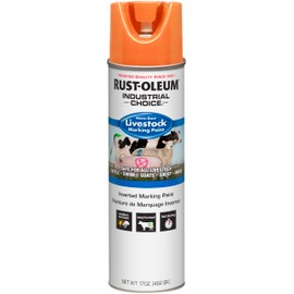 Rust-Oleum 383006 Livestock Marking Spray Paint, 17 oz, Fluorescent Orange