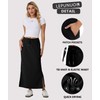 Lepunuo Casual Sweat Skirts Womens High Waist Summer Drawstring Slit