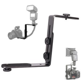 UME-STAR Camera Dual L Shape Bracket Camera Bracket Bracket Camera Plate Camera Flash Speedlite L Shape Bracket Hardware Aluminum Alloy