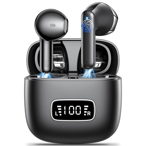 Wireless Earbuds,Bluetooth 5.3 Headphones In Ear with 4 Mic ENC