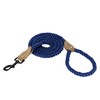 Mile High Life Braided Cotton Rope Leash with Leather Tailor