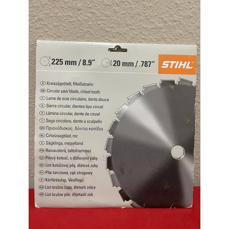 Stihl Circular Saw Blade Chisel Tooth 225mm 4110 713 4204