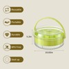 Fruit Ice Divided Serving Tray with Lid and handle,Chilled Veggie