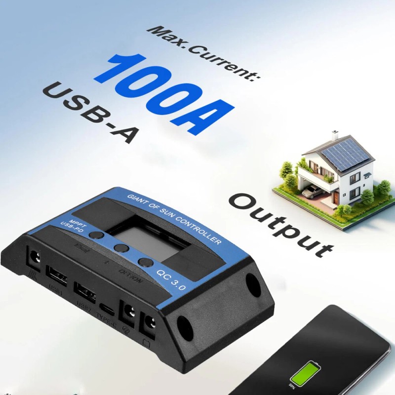 KEPEAK 60A/100A 12V/24V/36V/48 - 100A 12V/24V/36V/48V MPPT Charge Controller