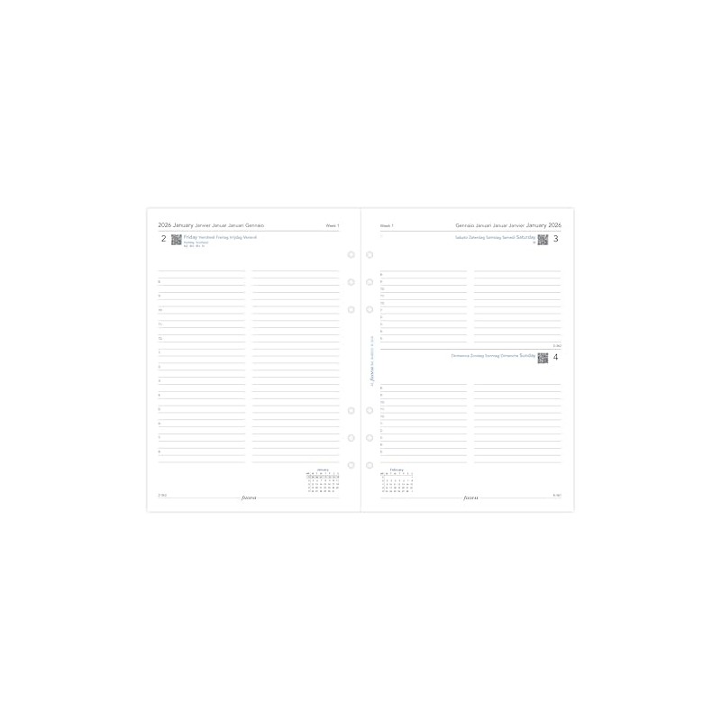 Filofax A5 day per page 5 language appointments 2026 diary