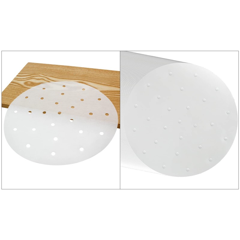 Cionyce 100 Pcs Dumpling Paper Bamboo Steamer Paper 10 Inch