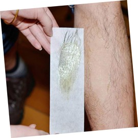 SAFIGLE 1Set Disposable Waxing Strips with Wooden Sticks for Body Hair Removal Non Woven Wax Strips and Applicator Sticks for Smooth Use