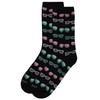 MeMoi Future So Bright Rayon Blend Crew Socks Black 9-11