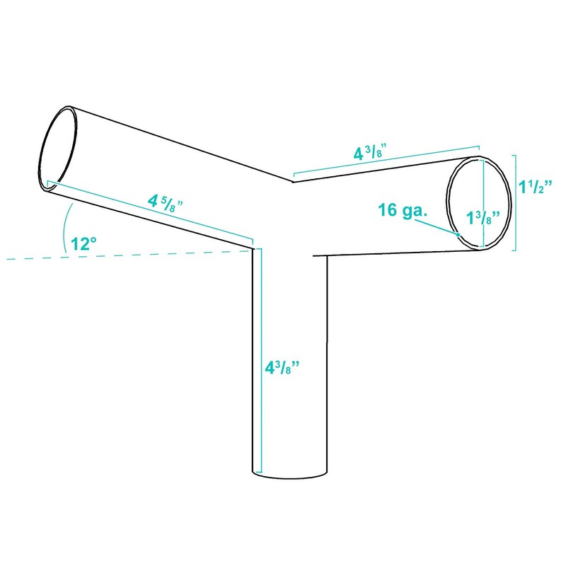 Carport Canopy Frame Fittings Set 1-3/8 Inch Low Peak Shed