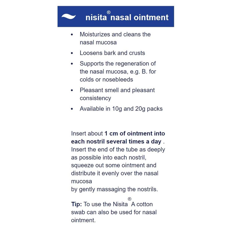 Nisita Nasal Ointment Protect and Care for dry nasal mucous