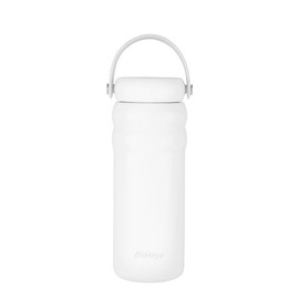 MiHaya Stainless Steel Water Bottle, 16.9 fl oz (500 ml), Keeps Cold & Hot for 6 Hours, Vacuum Insulated, Leak Proof, Wide Mouth & Easy to Hold Handle, For Office Women