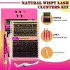 Eyelash Extension Set, 300-Piece Eyelash Clusters, 60D, 80D, DIY Eyelash